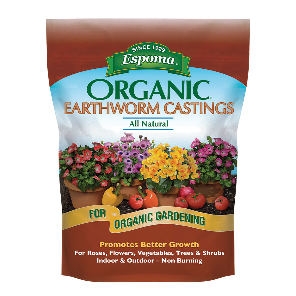 Organic Earthworm Castings from Espoma in 4 pound bag