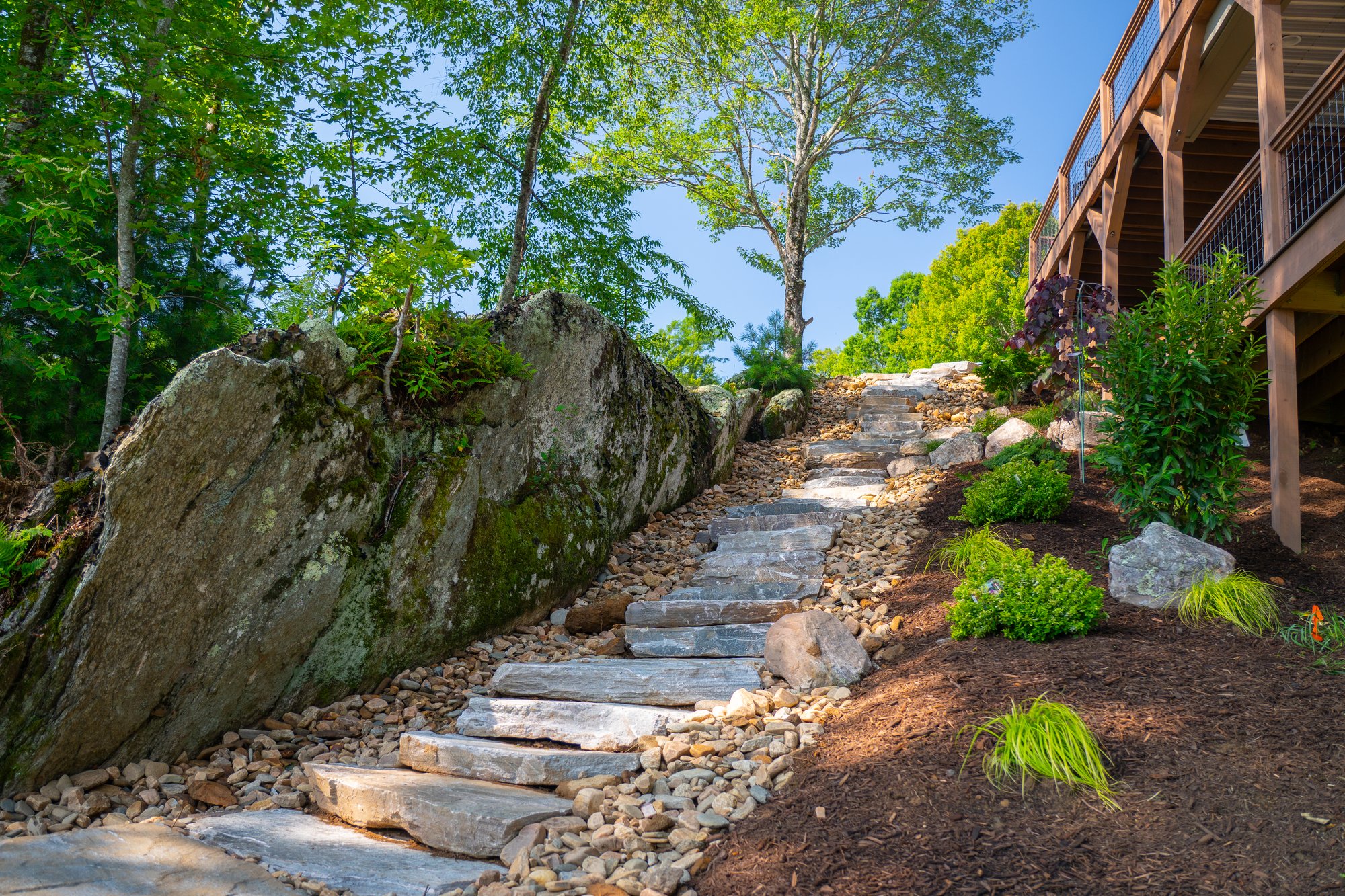 Flagstone Staircase in Blowing Rock, NC
